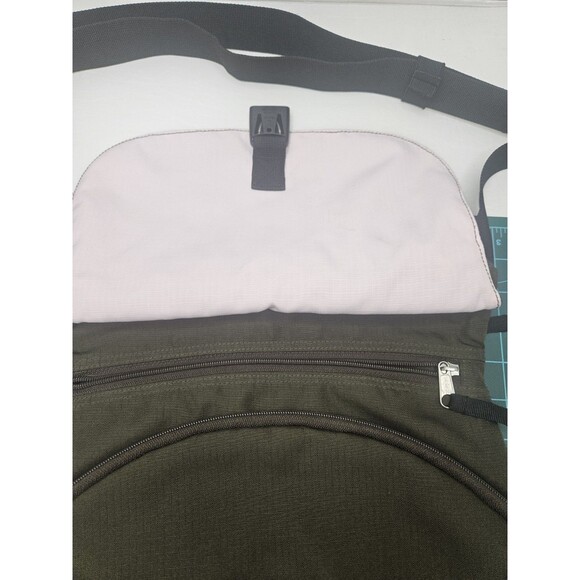 Eddie Bauer Crossbody Saddle Bag Messenger Travel Pack Organizer Nylon Green - Picture 4 of 11